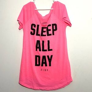 NWOT VS PINK Oversized Neon Sleep Shirt